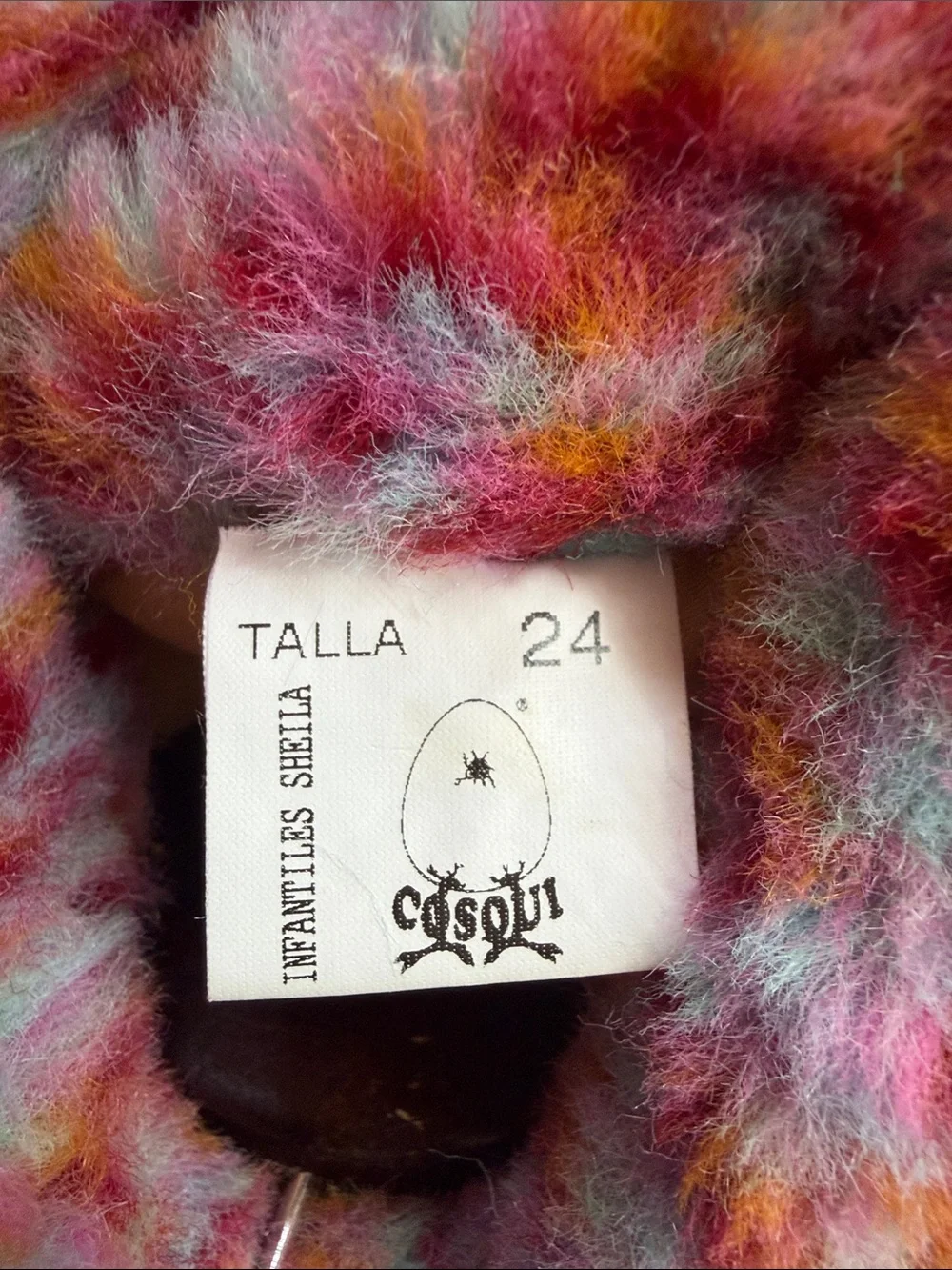 Vintage Cosqui by Infantiles Sheila Faux Fur Sherbet Confetti Teddy Coat. 24M